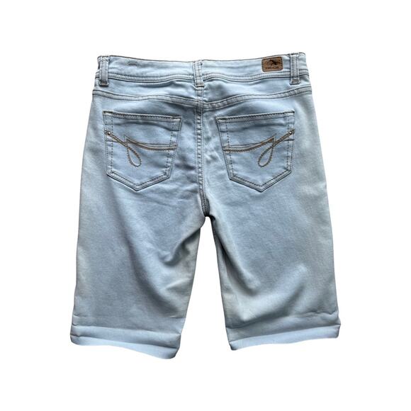 Jordache Size 4, Vintage Denim Skinny Cutoff Shorts - Picture 5 of 6